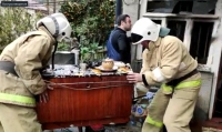 В ЖИЛОМ ДОМЕ ЗАГОРЕЛСЯ ГАЗОВЫЙ БАЛЛОН