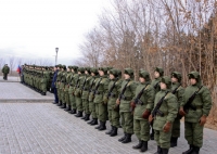 НОВОБРАНЦЫ РОССИЙСКОЙ ВОЕННОЙ БАЗЫ В АБХАЗИИ ПРИНИМАЮТ ВОЕННУЮ ПРИСЯГУ