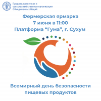 АНОНС ЯРМАРКИ В ЧЕСТЬ ВСЕМИРНОГО ДНЯ БЕЗОПАСНОСТИ ПИЩЕВЫХ ПРОДУКТОВ