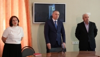 ВИЦЕ-ПРЕЗИДЕНТ БАДРА ГУНБА.  ПРЕДСТАВИЛ КОЛЛЕКТИВУ АГТРК   НОВОГО ГЕНЕРАЛЬНОГО ДИРЕКТОРА ИРИНУ АГРБА.