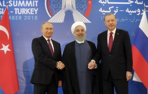 ПУТИН ПРЕДУПРЕДИЛ ПРЕЗИДЕНТОВ ИРАНА И ТУРЦИИ О ПОДГОТОВКЕ ТЕРРОРИСТАМИ ПРОВОКАЦИЙ В СИРИИ
