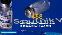 ПРИВИВКУ ОТ НОВОЙ КОРОНАВИРУСНОЙ ИНФЕКЦИИ В АБХАЗИИ СДЕЛАЛИ 488 ЧЕЛОВЕК