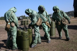 ВОЕННОСЛУЖАЩИЕ ВЗВОДНОГО ОТРЯДА РАДИАЦИОННОЙ, ХИМИЧЕСКОЙ И БИОЛОГИЧЕСКОЙ ЗАЩИТЫ ПРИБЫЛИ В АБХАЗИЮ