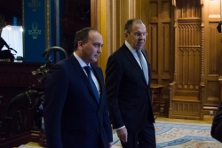 ГЛАВА МИД АБХАЗИИ ПОЗДРАВИЛ СЕРГЕЯ ЛАВРОВА С ДНЕМ ДИПЛОМАТИЧЕСКОГО РАБОТНИКА РФ