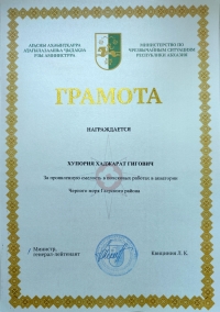 ПОЧЕТНАЯ ГРАМОТА СПАСАТЕЛЮ