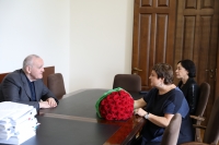 АЛЕКСАНДР АНКВАБ ВСТРЕТИЛСЯ С ХУДОЖЕСТВЕННЫМ РУКОВОДИТЕЛЕМ ГОСАКАДЕМАНСАМБЛЯ ИМ. ИГОРЯ МОИСЕЕВА