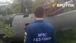 ВЕРТОЛЕТ АВАРИЙНО СЕЛ В АБХАЗИИ