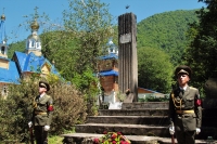 В СЕЛЕ ПСХУ СОСТОЯЛАСЬ ЦЕРЕМОНИЯ ЗАХОРОНЕНИЯ ОСТАНКОВ СОВЕТСКИХ ВОИНОВ, ПОГИБШИХ ВО ВРЕМЯ ВЕЛИКОЙ ОТЕЧЕСТВЕННОЙ ВОЙНЫ 1941-1945 ГГ.