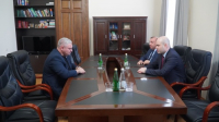 СПИКЕР ПАРЛАМЕНТА ВСТРЕТИЛСЯ С ВРИО ПРЕДСЕДАТЕЛЯ КОНТРОЛЬНО-СЧЕТНОЙ ПАЛАТЫ РЕСПУБЛИКИ ЮЖНАЯ ОСЕТИЯ
