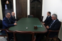РАУЛЬ ХАДЖИМБА  ВСТРЕТИЛСЯ  С РУКОВОДСТВОМ ПОГРАНУПРАВЛЕНИЯ ФСБ РОССИИ В АБХАЗИИ